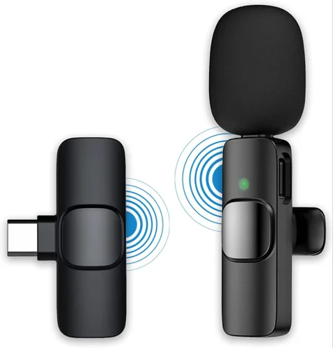 Pack 2 Microphone Lavalier sans fil pour Iphone Ipad, microphones sans fil,  microphone sans fil professionnel, micro sans fil plug-play